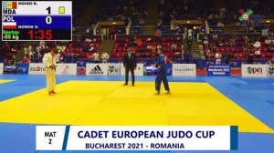 55,31 остальное завтра MOISEI Radu (MDA)- NOWOK Oliwier (POL) Cadet European Judo Cup Bucharest 202