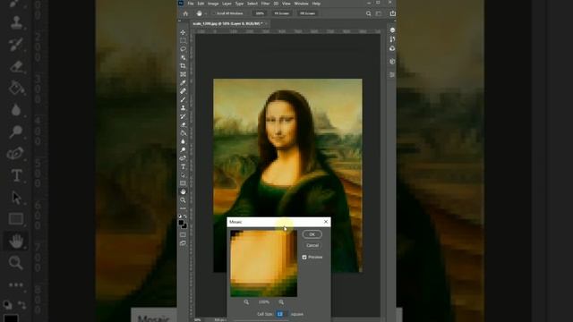 Превращаем любое фото в мозаику / Adobe Photoshop / #shorts