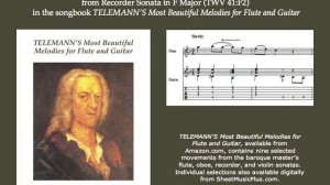Telemann's Largo in D Minor (from Recorder Sonata in F Major, TWV 41:F2)