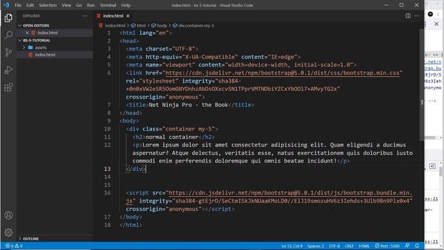 Bootstrap 5 Crash Course Tutorial #6 - Containers смотреть онлайн