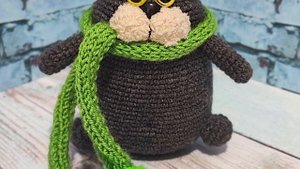 Кот Колобок (Вязаные игрушки, Вязаный Кот, Кот амигуруми)