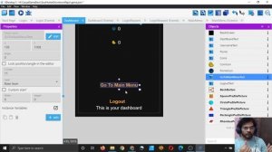 Gdevelop Casual Game Development Stream Part 37 [Add Login & Dashboard To Main Menu & Logout Logic]