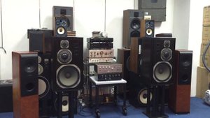 Vintage Yamaha NS1000 with Sansui AU2200 int amp