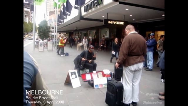 Throwback Melbourne Bourke Street Mall April 2008 Street performer plays Chinese Violin Erhu Fiddle смотреть онлайн