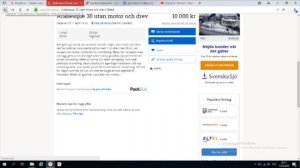 Поиск яхты (парусной лодки) в Швеции по сайту blocket.se