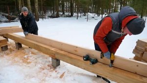 Построили дом из тёплого бруса