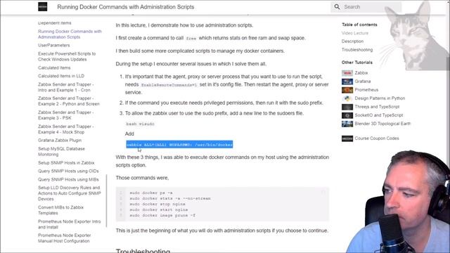 Zabbix : Running Docker Commands with Administration Scripts смотреть онлайн