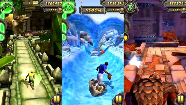 Temple Run 2 Lost Jungle VS Frozen Shadows VS Blazing Sands Android iPad iOS Gameplay #2 смотреть онлайн