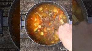 Рецепт овощного супа с говядиной  | Говяжий суп со стручковой фасолью