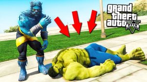 КАК ЗВЕРЬ ИЗ ЛЮДИ ИКС СТАЛ ХАЛКОМ В ГТА 5 МОДЫ ОБЗОР МОДА ВИДЕО ИГРЫ GTA 5 MODS