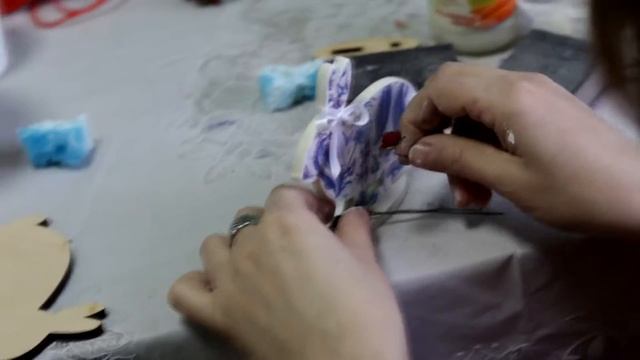 Декупаж пасхальный зайчик