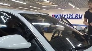 Audi A6 - тонировка лобового стекла пленкой LLumar 50, тонировка боковых LLumar 95