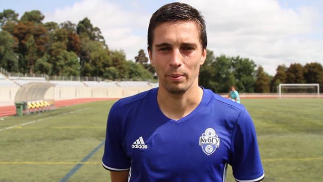 Полузащитник ФК КубГУ Олег Правило после матча с университетом Норвегии - 3:0, ЧЕ-2017 смотреть онлайн