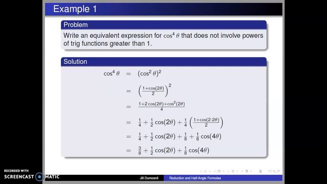 Reduction and Half-Angle Formulas смотреть онлайн
