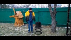 Печь под казан без дымохода. Лично проверил. Доработал и покрасил.