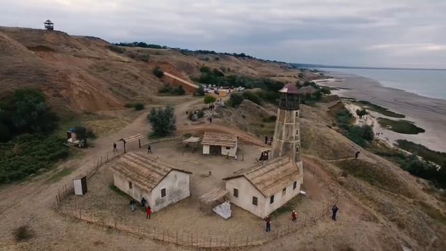 Маяк в Мержаново на берегу Таганрогского залива