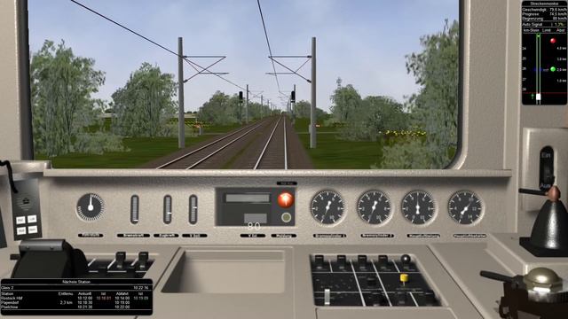 Open Rails #1 (Pro Train 19 Berlin Rostock, PT19K-S2-Warnemuende - Guestrow, PT-BR143-271-5) смотреть онлайн