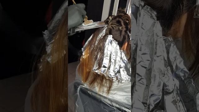 Закрытая техника окрашивание волос.