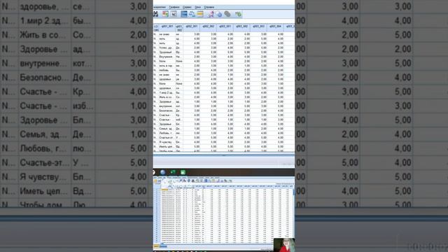 4. Таблицы линейного распределения в программе SPSS