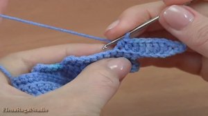 Как связать листик крючком  Урок 44