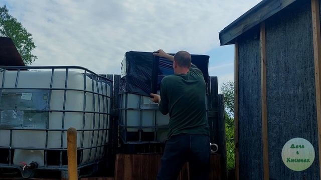 Еврокуб для полива. Дела на даче.