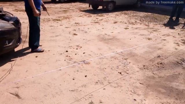 Электрическая лебёдка КАЛИБР ЭЛБ 1130 в действии