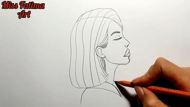 Как просто нарисовать девушку карандашом | Простые рисунки | How to draw a girl смотреть онлайн