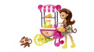 Enchantimals Fruit Stand with Monkey Doll and Pet