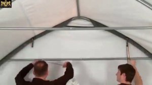 Тентовый гараж для джипа 3,9х6,1м — сборка