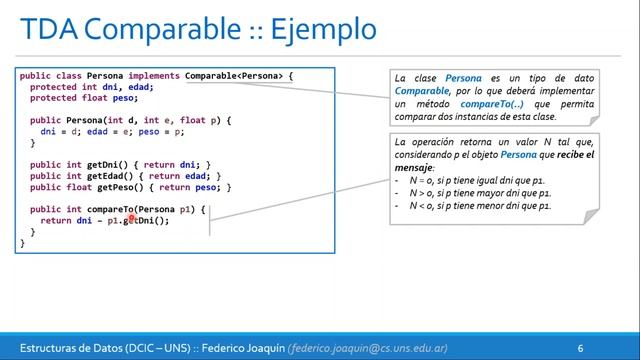 TDAs Comparable y Comparator смотреть онлайн
