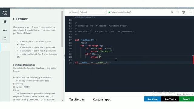 FizzBuzz HackerRank Problem | Coding Algorithm