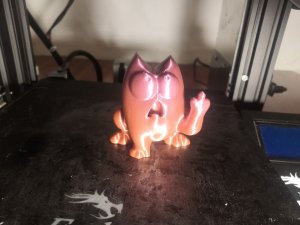 Печать из разноцветного пластика "Плохой котик"