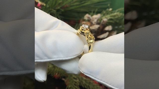 Что подарить на рождение ребёнка? Золотое кольцо на заказ "Спасибо за дочку" с бриллиантом, ангелом смотреть онлайн