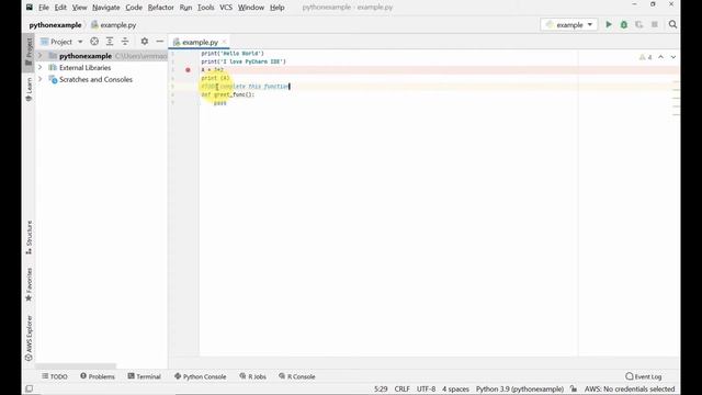 PyCharm Tutorial #2 - Terminal, Python Console, Favorites, TODO + Others with Simple Examples