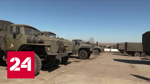Военные автомеханики организовали в полевых условиях настоящий ремонтный цех - Россия 24