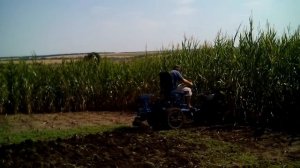 вспашка с адаптером мотоблок темп 9л.с