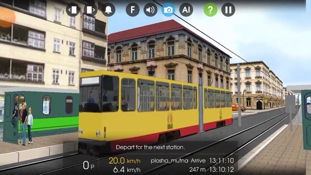 трамвай отправляется с остановки Улица Комсомольская смотреть онлайн