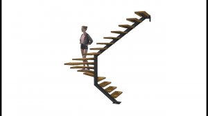 Лестница / монокосоур  забежная 180º