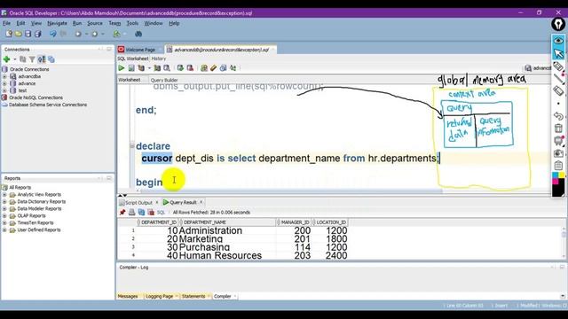 5. Learn Oracle PL/SQL | Introduction to cursor #arabic #plsql