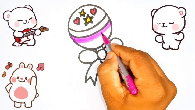 Bolalar uchun lolipop chizish/Drawing lollipop for children/Рисуем леденец для детей смотреть онлайн