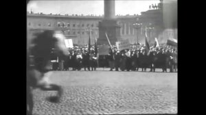 Кинохроника. Российская империя. Петербург, мобилизация 1914. Russian empire. St. Petersburg