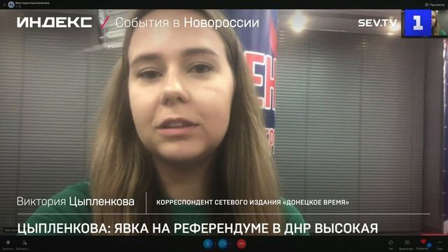 Цыпленкова: явка на референдуме в ДНР высокая