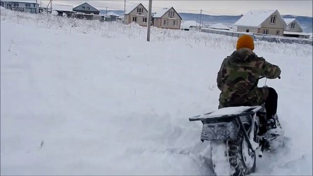 Мотоцикл Сибирь 2×2 по снегу / Сибмото