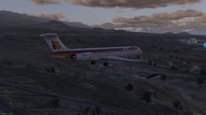 Landing MD-80 in Reina Sofia airport (GCTS) in X-plane 11