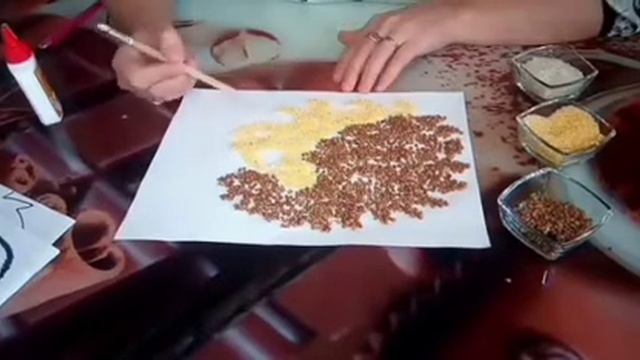 Аппликация из крупы смотреть онлайн