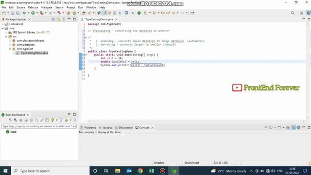 Type Casting In Java In Tamil | Java Spring Boot Tutorial For Beginners In Tamil |