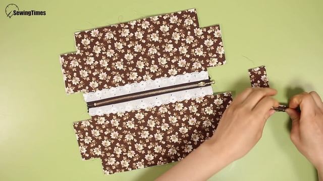 DIY Box Pencil Case | Zippered Box Pouch Sewing Tutorial [sewingtimes]