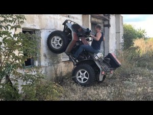 Самодельный квадроцикл. Преодоление препятствий.