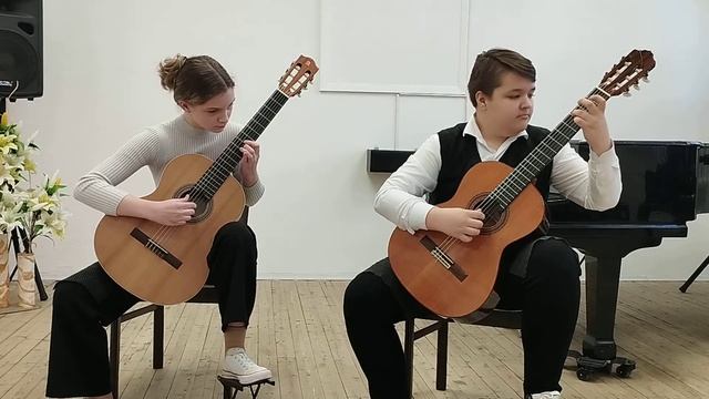 Дуэт "Акцент". А. Монтес "Южная милонга". С. Руднев " Очи чёрные" смотреть онлайн