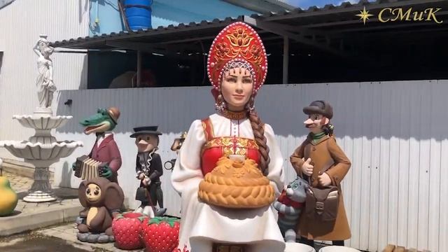 НОВАЯ Русская красавица. Садовая скульптура.